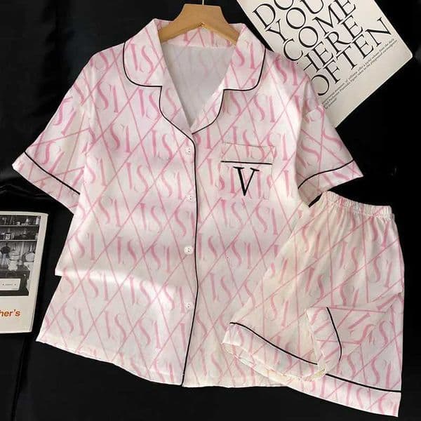 Summer New Womens Advanced Sense of Ice Silk Pajamas Homewear Set Girls Pajamas Temperament Short-Sleeved Pajamas Homewear Set L260525