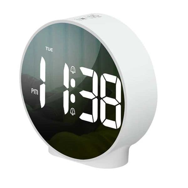 Digital Alarm Clock LED Desk Travel Electronic Clock Dual Alarm 12/24H Snooze Week Display Bedside Clock Table ClockT260601