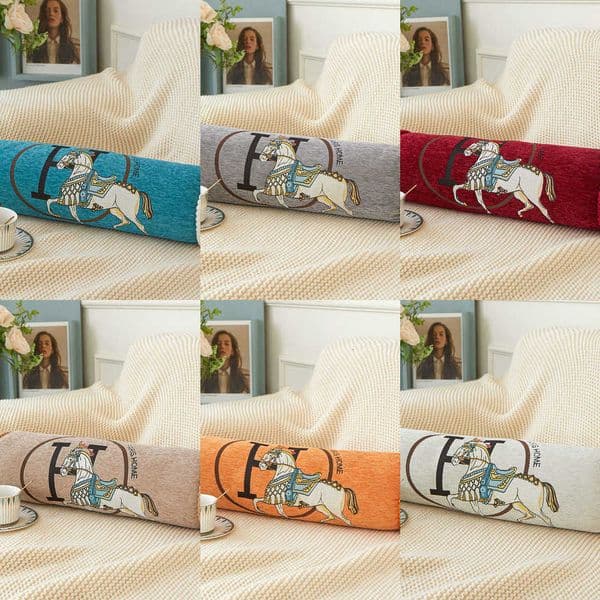 with Candy low Fashion Simple Inner Core European Long Chenille Jacquard low Removable u0026 able Neck Lumbar port Cushion for Sofa Y260601