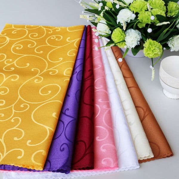 Hotel Napkin Folded Table Square Plate Mat Cup Flower Decoration Cloth Wholesale