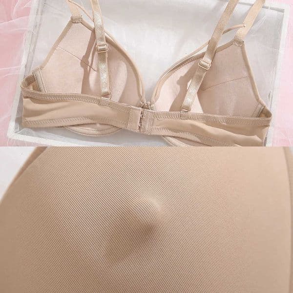 Womens Comfortable Wire-Free Bra with Cross-Back Design Gathering EffectPressure-FreeSuitable for All Seasons and Beach Wear L260602