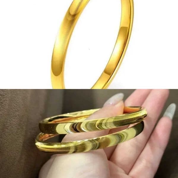 High-quality Cats Eye Real 18k Gold Bangles for Woman Luxury AU750 Bangles Party Banquet Fine Jewelry 18K No Demolding L260601