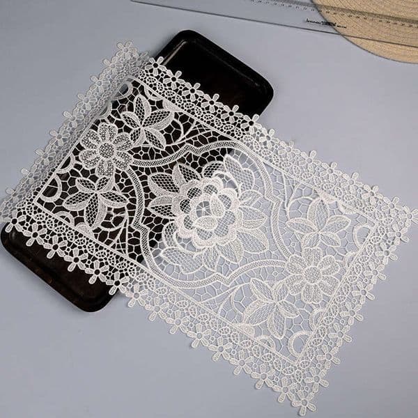 Square lace cover cloth, polyester embroidered coasters, cotton lace, coffee table and vase mats, new Chinese style