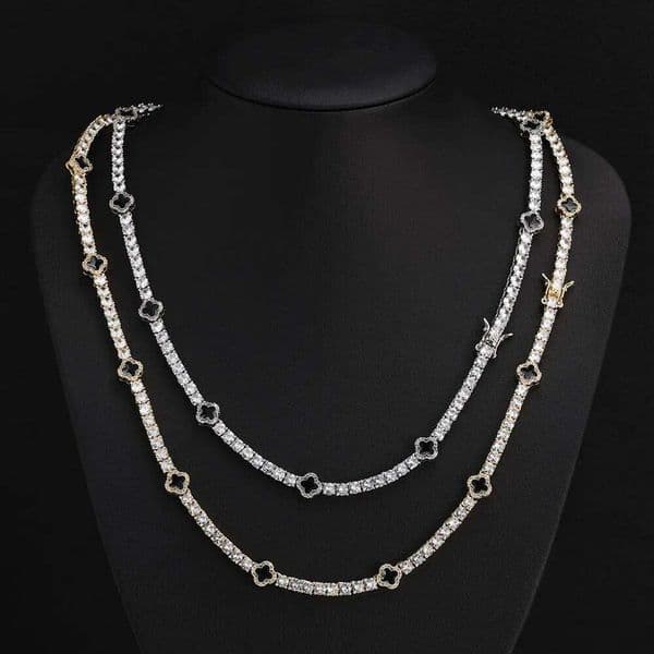 NY Fashion Design Dainty Tennis Chain /Silver Plated Zircon Necklace Luxury Hip Hop Jewelry for Men Women party Gift 26Y0602