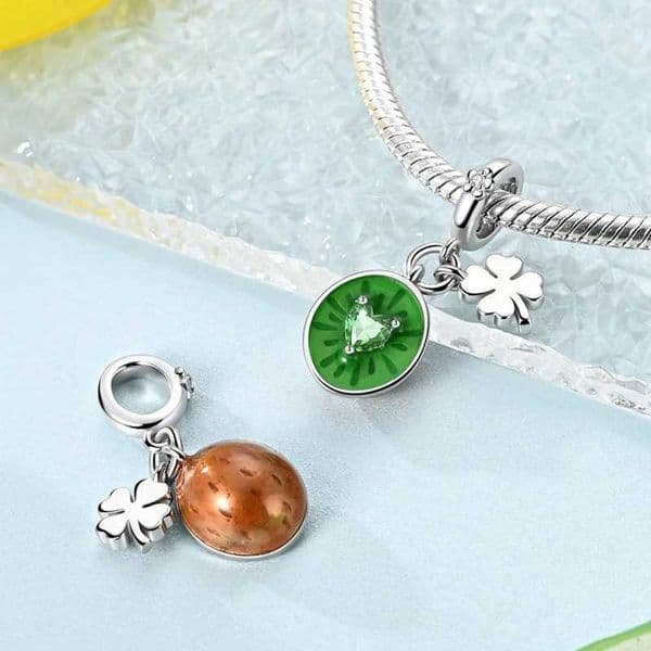 925 Silver Charm Bead Strawberry Dangle Fruit Series Pendants Fit Bracelet Women DIY Jewelry Gift C260602