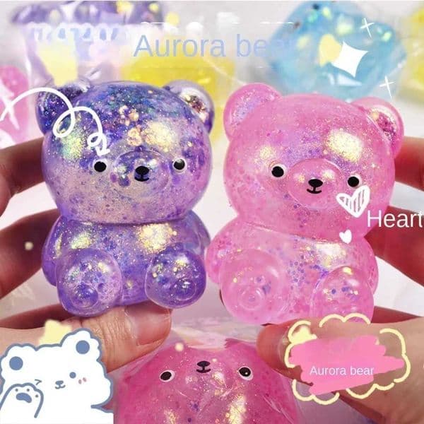 Bear Cute Squishy Fidget Toys Slow Rising Squeeze Toy Funny Stress Reliever Reduce Pressure Prop for Childrens and Adults Z260602