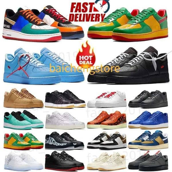 Designer Running Shoes one af1s Reverse Mocha Black White Gum Orange Lobster Cherry Valentines Day Grey Fog Green Mens shoes Womens Casual Sneakers Trainers F4