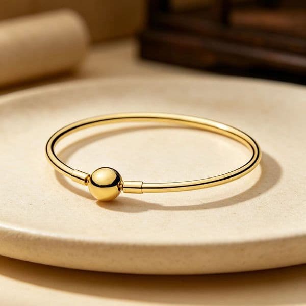 Gold Color Bracelets Women S925 Sterling Silver Designer Fits 3mm Charms Bangle Birthday Gifts Christmas DIY Jewelry Making