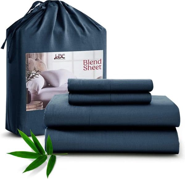 Lux Decor Bedsheet Set Rayon Derived from Bamboo Breathable Soft el Silky Bedding 260603