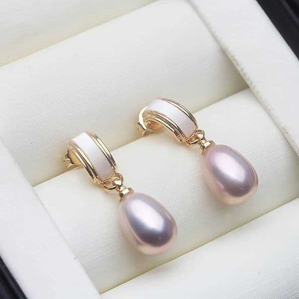 Pearl Pearl Natural Freshwater Real Earrings Wedding Luxury 925 Silver Earrings Wife Mother Brithday Gift White Black X260603