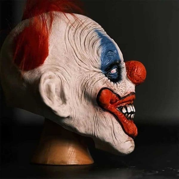 Quty High Unisex Clown Head Cover Restic Multipurpose Halloween Horror Party Cosplay Mask Prank Helmet Prop L260603SY0Y