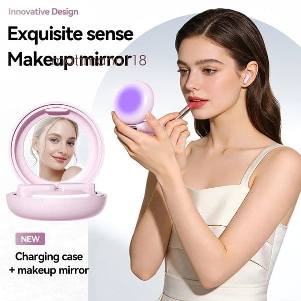 M162 Bluetooth earphones in ear gradient color with makeup mirror digital long battery life high sound quality