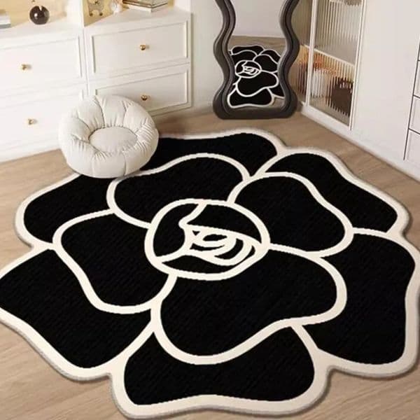 Luxury Designer Decor Round Living gift set Room Carpet Bedroom Master Bedside Rug Dressing Table Chair Non-Slip Wear-Resistant Floor Mat Decoration For Home 3