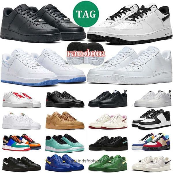 2026 af1s New Designer Casual Shoes Men Women Classic Low Sneakers Triple White Black Outdoor Sports Trainers Runners Size 36-45 With Box I4X6