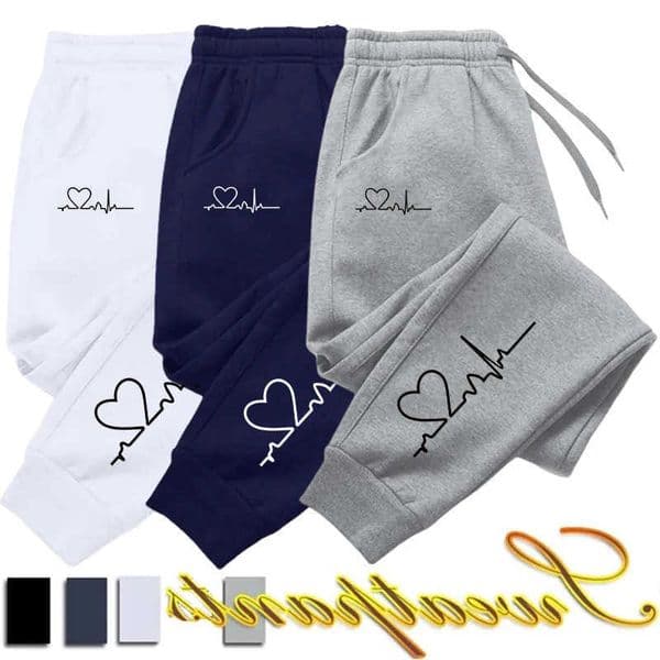 Sales Hot Womens Sweatpants Daily Casual Pants Fitness Tracksuit Trousers Heart Print Street Sport Jogging Pants D260603WNTN