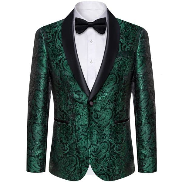 Mens Suits Blazer Green Red Silver Color Paisley y Wedding Prom Business Banquet Suit Coat Men Clothing Jacket 260603