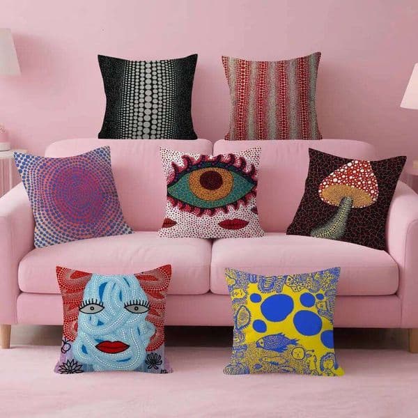 Japanese Yayoi Kusama Personalized Pillow Cover Kids Bedroom Wild Party Decor Pillowcase kid Birthday shower Gift 26L0603 pillowcase