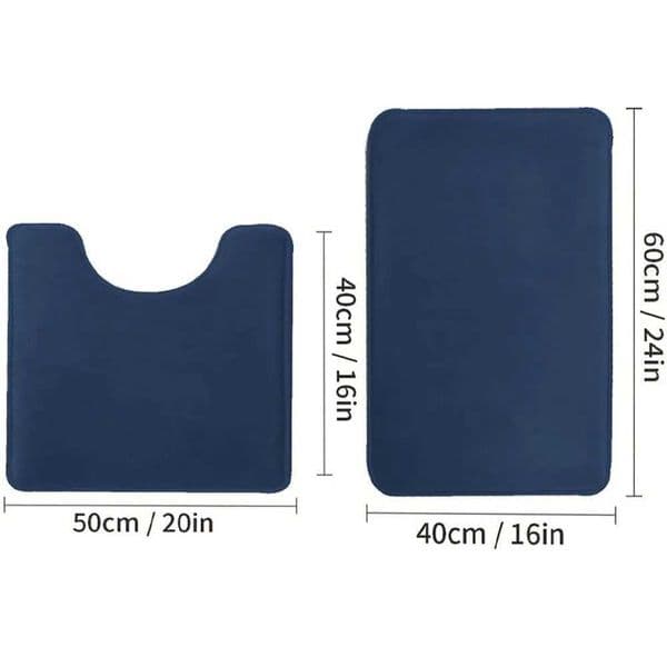 2PC striped bathroom bibulous non-slip sponge carpet two-piece set can wash home decoration C260603