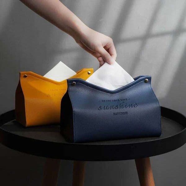 Pu Leather Tissue Box V-shaped Opening Roll Toilet Paper Car Living Room Hotels Bedroom Study Napkin Storage For Home 26L0603