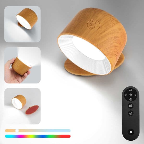 360 lamp Magnetic wall degree rotatable night light remote control desk lamp bedside lamp touch adjustable color change tim M260603