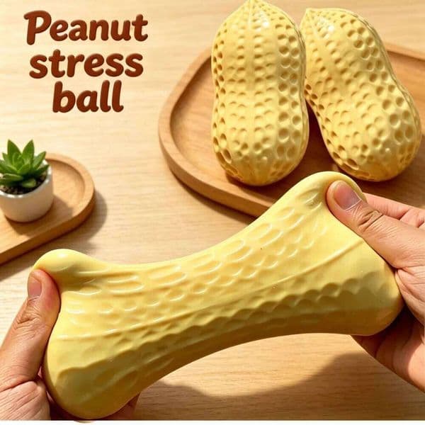 HOT New Peanut Squeeze Ball Squishy Buttery-Soft Feel Fidget Toy ASMR Sensory Anti Stress Toys for Kids&Adults 26L0603