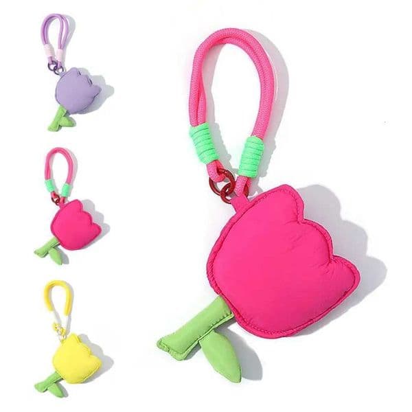 Tulip Shape Storage Bags Coin Purse Earphone cases Small Schoolbag Pendants Stylish Compact And Versatile AccessoryT260602