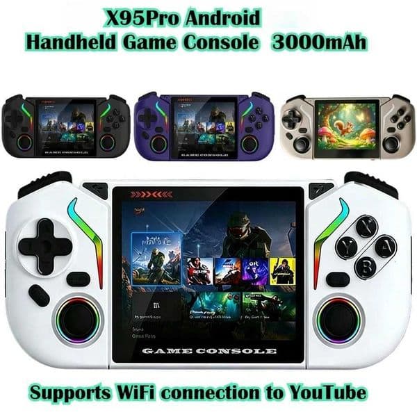 Handheld X95 Pro Game Console 3.5Inch Android 6.0 Retro Video Game Console WiFi Portable Video Game Player Emator ConsoleJ260603