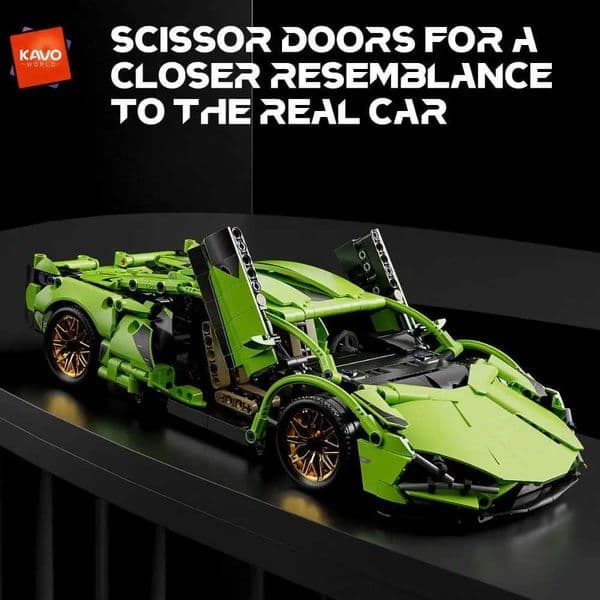 KAVOWORLD 114 Technical Building Blocks Racing Car Model Collectible Car Construction Toys For Boy Desktop Decorations with Box C260603