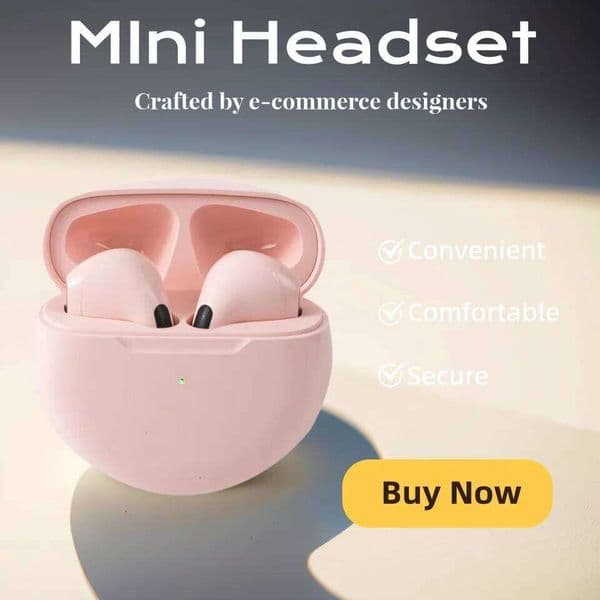 Mini Wireless Earphones - BT Earbuds with Microphone for Sports And Running Hifi Sound Headphones Game Headset 26Y0603