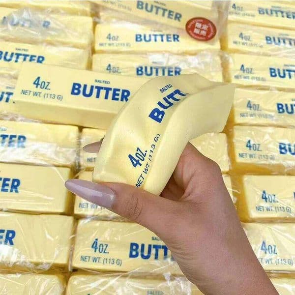 Butter Squishy Fidget Toys Elastic Cheese Stick Funny Squeeze Prank Toy Stress Anxiety Relief Game 26L0603