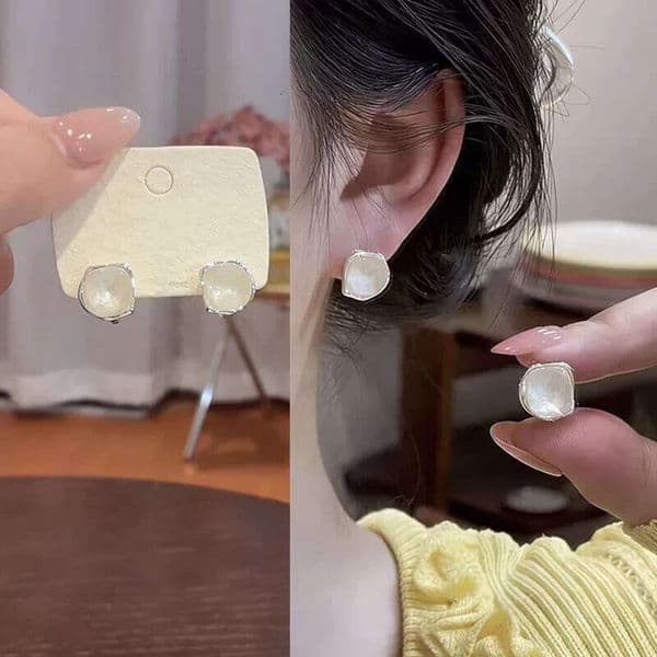 Designer Jewelry Luxury Jewelry Irregular Cat's Eye Stone Exquisite Compact, Versatile And Elegant Women's Stud Earrings, 2026 New Popular Model, High-End Earrings