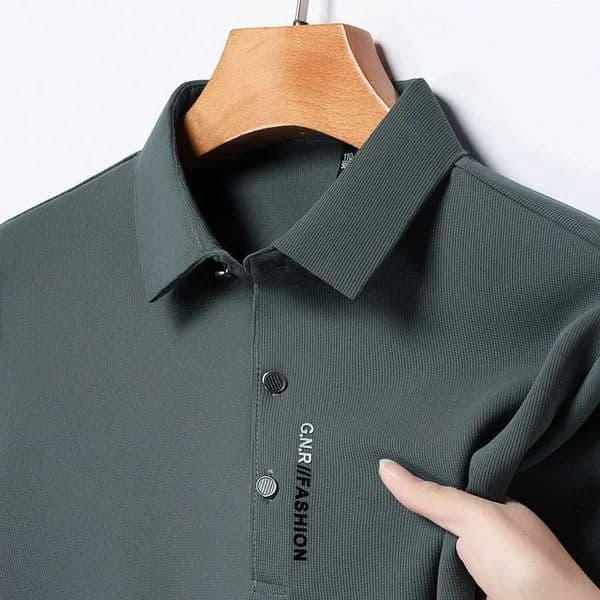 Mens Short Sve Solid Color Polo Shirt Breathable Comfortable Elastic Top New Arrivals Casual Business Style Q260603
