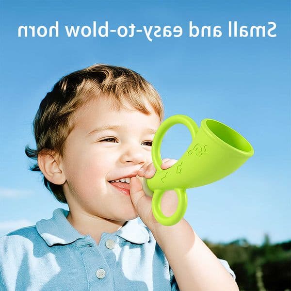 Baby toy silicone small horn - can be blown and chewed an educational early education baby musical instrument L260603