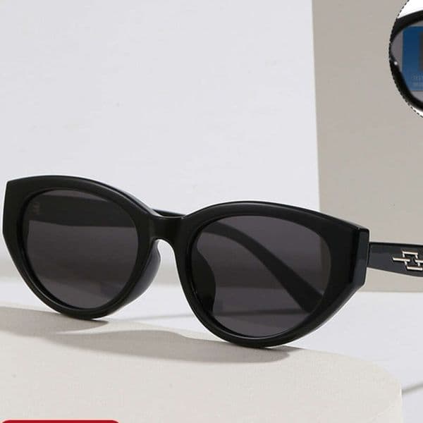 Retro Cat-Eye GM Women, High-End Polarized Korean Style TR Fashion Glasses, Trendy Sunglasses For Men