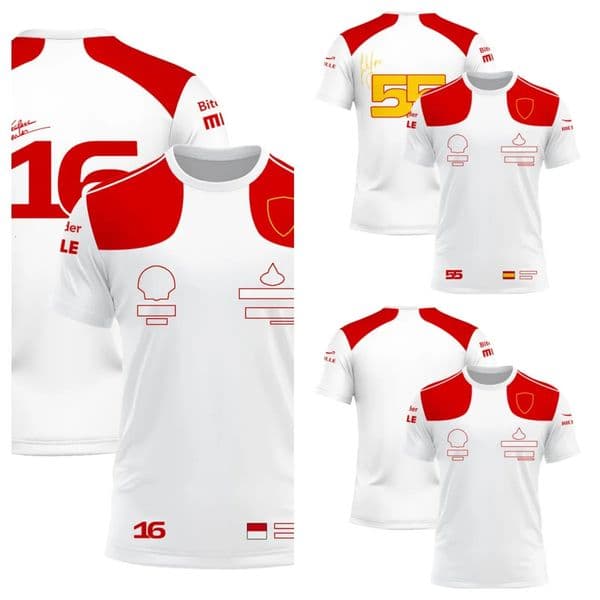 Mens Motorcycle Suit Designer F1 Team T-Shirt Formula 1 Racing Logo Women Men Summer Driver Car Fans Tee Jersey Race T-Shirts Tops Plus Size Custom Free Ship 55