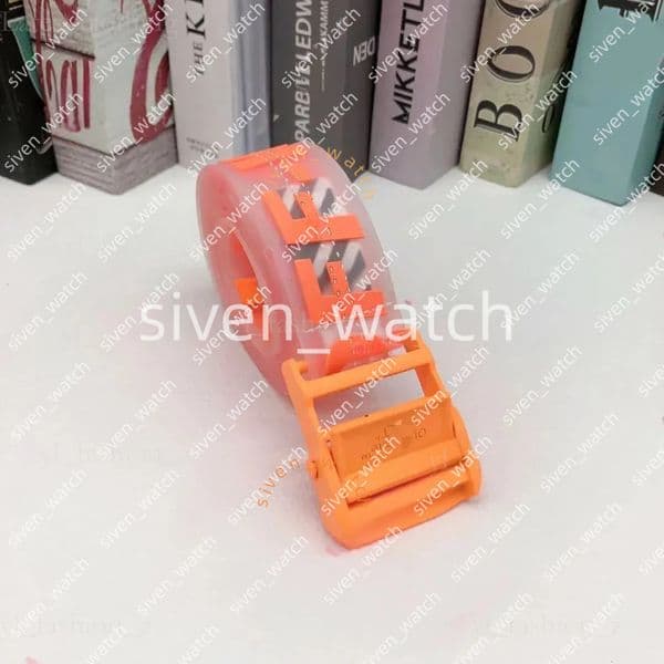 Offwhite Belt Trend Designer Belts Men Women High Quality Jelly Solid Color PVC High Street Hip Hop Fashion Offwhitemen Belt Brand Industrial Style Off Belt 907
