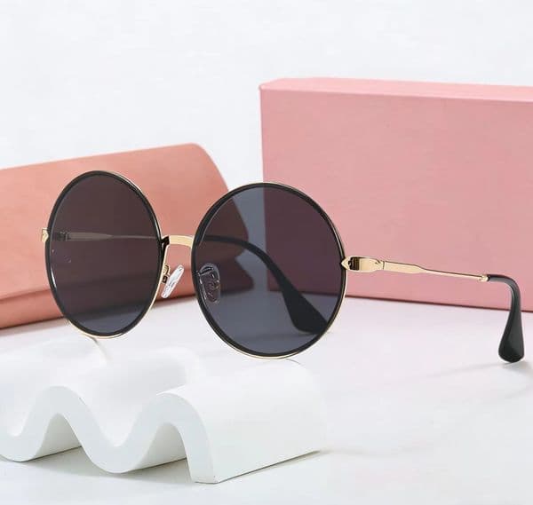 Mm Glasses Sunglasses Designer Muily Muimuiity Miue Shades Glasses For Women 2026 Model Colorful Reflective Sunglasses Unisex Prince-style Metal Round Sunglasses