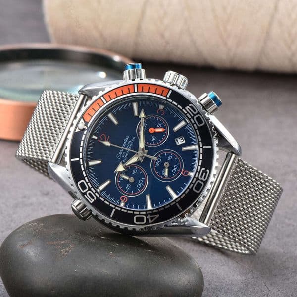 New White Bioceramic Men's Omgs Watch Full Feature Quartz Chronograph Mercury Mission 42Mm Nylon Luxury Watch Limited Edition Master OME Watch2027 With Box C59