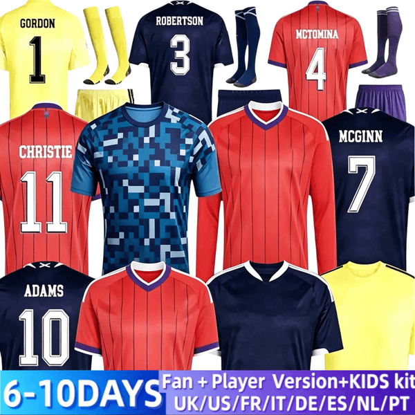 Scotland football shirt kids 2026 World Cup Scotland football jersey MCTOMINAY ROBERTSON GILMORE HICKEY HICKEY MCKINN fans Player football kit men women