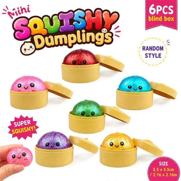 Blind box Mini Colorful Simulated Dumpling Squishy Relaxing Relieve Anxiety Antistress Enhance Rebound Squeeze Reliever Toys 26L0603
