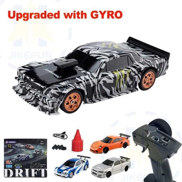 Upgraded Gyro 1/43 RC Drifting Car Racing RTR 4WD High Speed Radio Control Model 24G Drift Race Vehicle Mini Gifts L260603