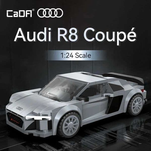 CaDA 124 Building Blocks Car Set Super Racing Car 199Pcs Classic Retro R8 Bricks Birthday Christmas Gift For Adult Boys C260603