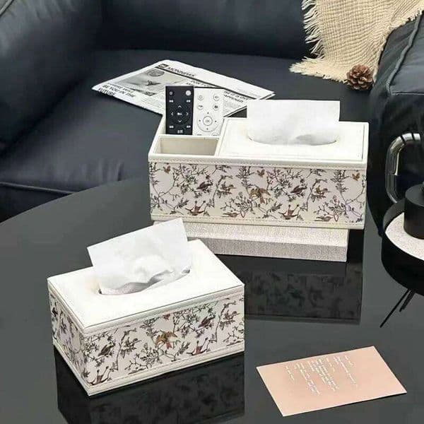 Leather Towel Desk Decoration Dining Table Napkin Paper Office Tissue Home Remote Control Storage Box 26L0603