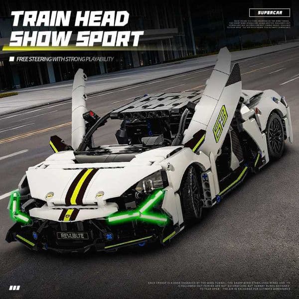 New sports car childrens puzzle assembling building blocks racing machinery group boy gift model party birthday C260603
