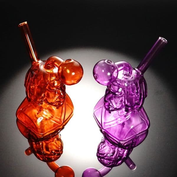 5 Inches Glass Bubbler Water Mini Bongs for Smoking Coming With Oil Burner Glass Bowl