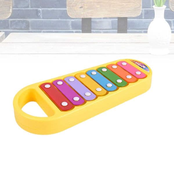 8-Tone Hand Knock Glockenspiel for Kids Bright Color Musical Instrument Educational Percussion Play Learning Knock Xylophone L260603