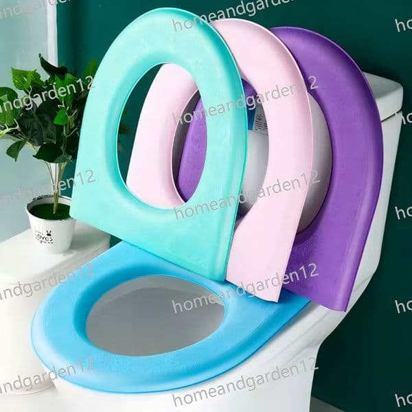 2026 Toilet Seat cologne Covers Washable Sticker Foam Cover Waterproof Silicone Four Seasons Soft Bathroom Closestool Mat Pad Cushion O perfume Shape Free Shipp