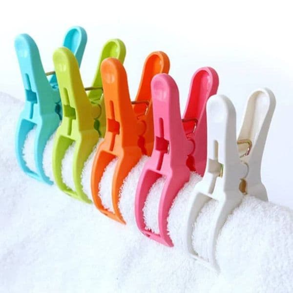 5Pcs/Set Beach Towel Clips Plastic Quilt for Laundry Sunbed Lounger Clothes Pegs Home Bathroom Organization ddmynov