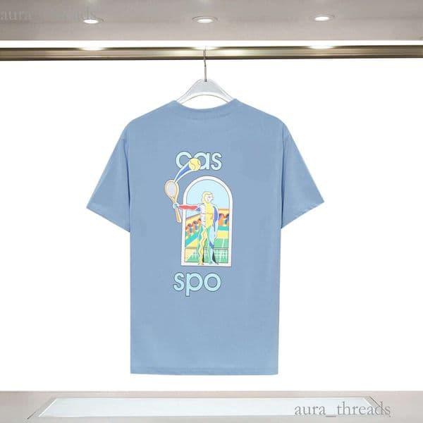 Casas shirt designer style men shirt high quality pure cotton Casablancolly Tshirt loose hip hop streetwear daily outdoor outfit 31f