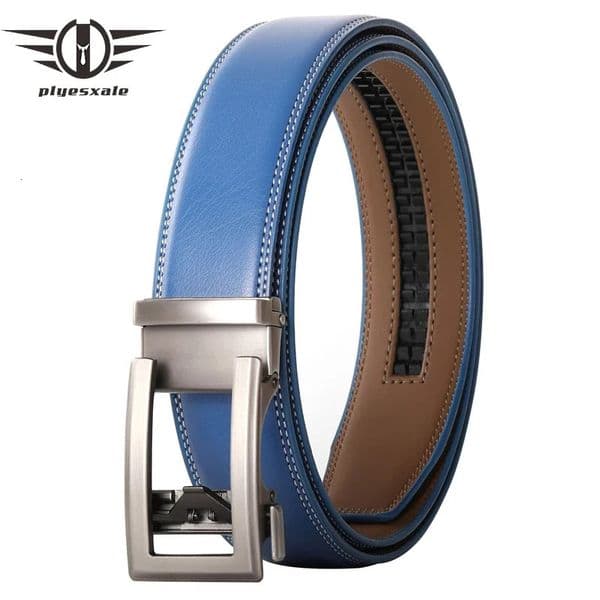 Cow Leather Men Belt Automatic Genuine Leather Belts For Men Casual Men's Belt Cowskin Strap Blue Brown B337 260603